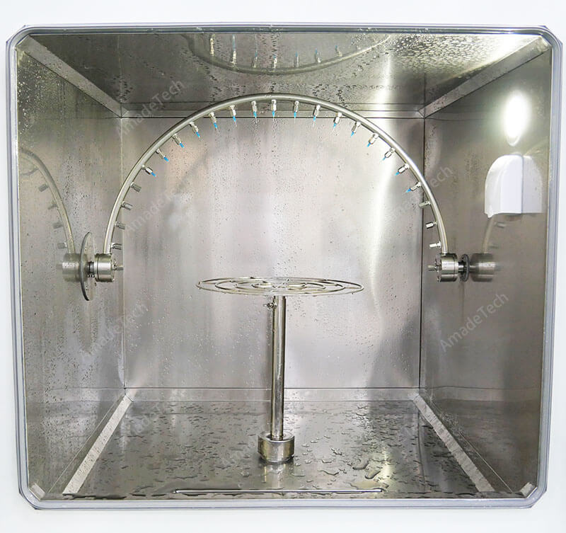 IPX3 IPX4 oscillating tube water ingress test chamber