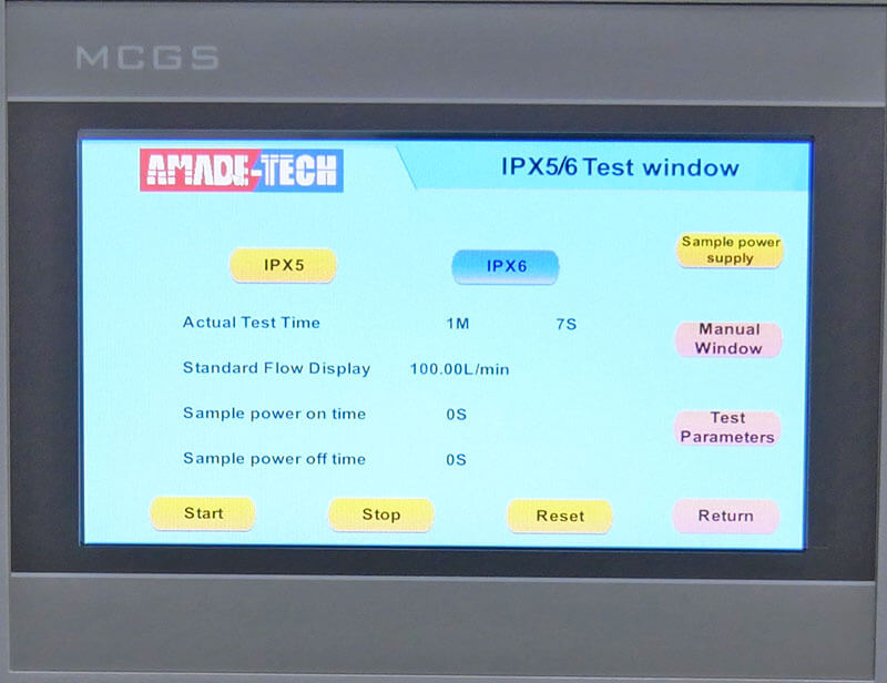 touch screen of IPX5-6 Test equipment