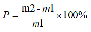 Equation of water absorption