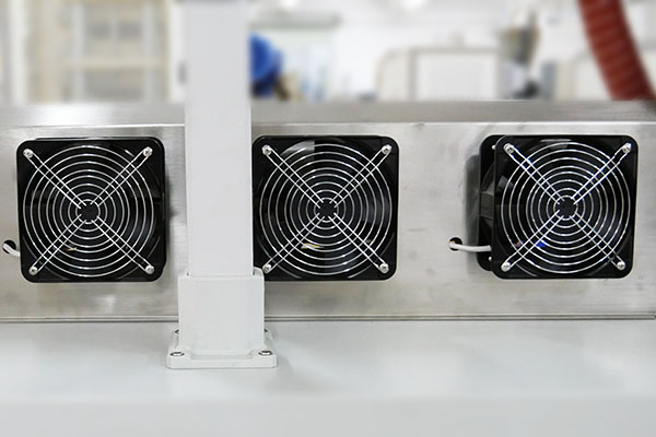 Cooling fans of lab blown film machine