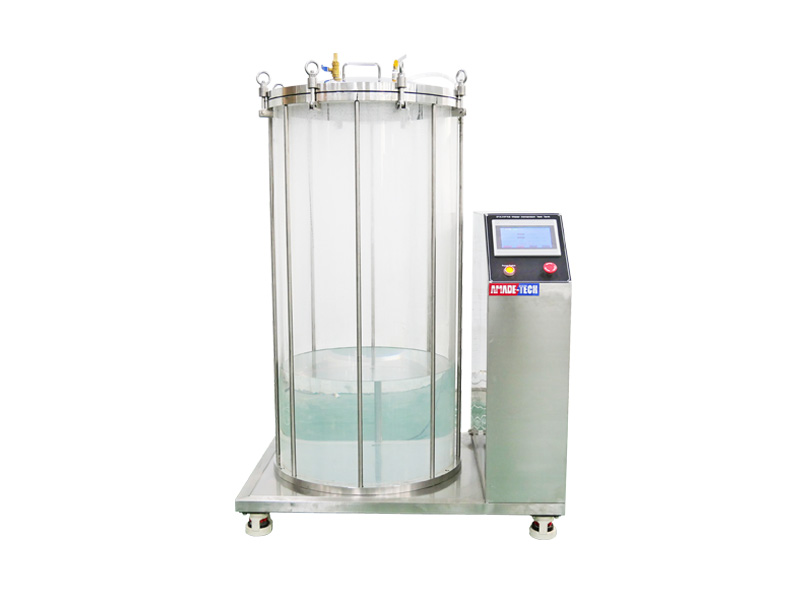 transparent IPX8 pressure test apparatus